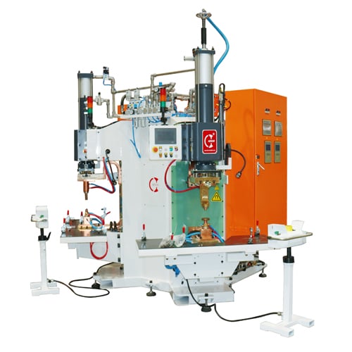 Soldadora de proyección por descarga de condensador de doble cabezal 20kJ para pilares A/B/C de automóviles